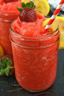 Strawberry Lemonade Vodka Slush Recipe Lemonade recipes, Fro