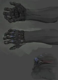 Detailed Nano-suit gloves, Jesper Andersen Armor concept, Fu