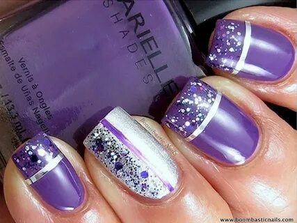purple and gold nail designs - Google Search Purple nail art