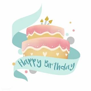 Happy birthday cake design vector free image by rawpixel.com