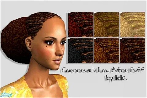 The Sims Resource - Cornrows & Afro Puff