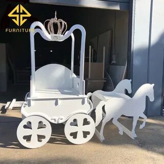 New Design Wedding Party Cinderella Carriage Cake Stand Wedd