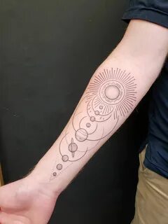 Solar System by Brittany at Blue Lotus Tattoo in Madison Wis