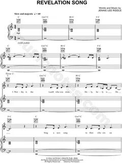 Kari Jobe "Revelation Song" Sheet Music in C Major (transpos