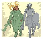 Centaur paladin and cleric for /tg/ Fantasy character design