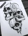 Pin by Krit on Dark in 2019 Tattoo drawings, Skull tattoo de