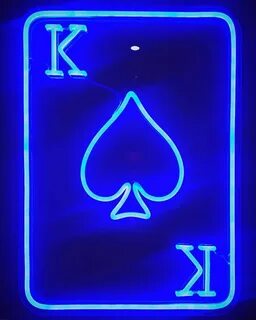 NeoKing #neon #spades #art #neonart #artgallery #loo #blue #
