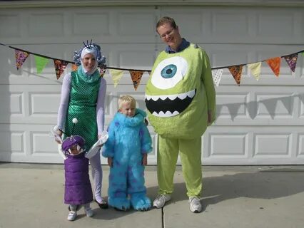 Monsters, Inc family....Halloween idea for next year 2013! C