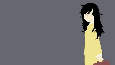 Tomoko Kuroki - Watamote! Minimalist wallpaper, Minimalist a