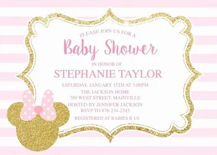 Baby Minnie Mouse Invitation - Collegio Sanlorenzo Template