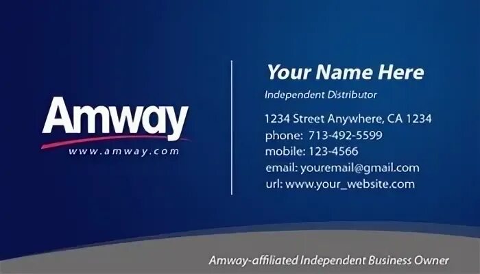 16 Amazing Amway Business Cards - FREE SHIPPING - Tank Print