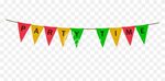 Individual Cloth Pennants Or Flags With Party Time - Pennant