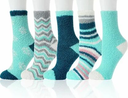 Buy Fuzzy Cozy Socks Women Fluffy Plush Crew Slipper Sock Fo