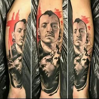 Pin by Alex Shilk on тату Tattoos, Linkin park, Portrait tat