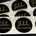 Shhh It's a surprise Stickers Surprise It's a Etsy