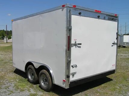 8.5x12 TA Trailer - White, Ramp, Side Door - Georgia Made Tr