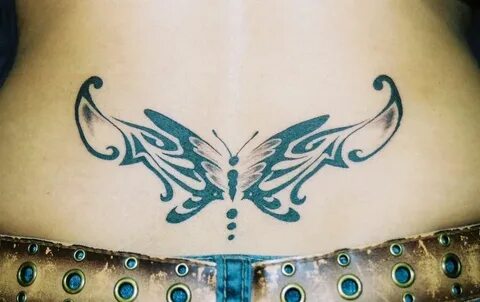 They call this a Tramp Stamp, but it's also a nice butterfly