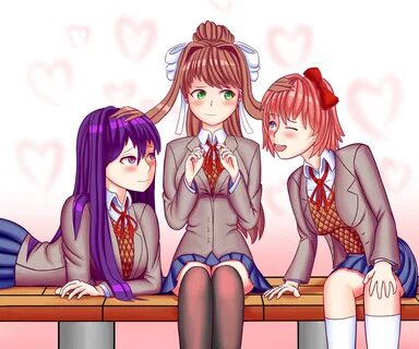 Ddlc Fan Art Yuri X Monika All in one Photos