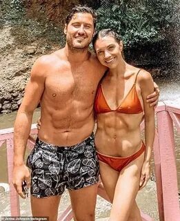 Jenna Johnson models a string bikini during honeymoon with V