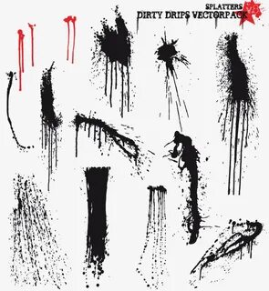 Paint Splatter and Drips Free Vector Pack Trash polka tattoo