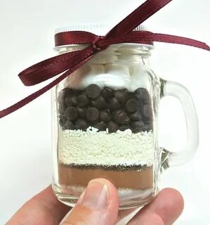 Hot Chocolate Set of 2 Mini Mason Jar Mugs Corporate Gift Et