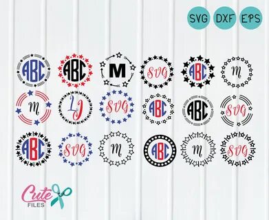 Stars monogram svg, patriotics files for crafters (50191) Mo