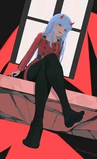 Pin on Blue haired zero Two