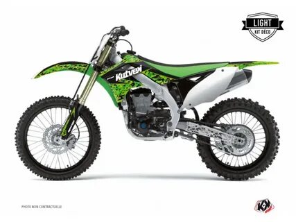 Kawasaki 125 KX Dirt Bike Predator Graphic Kit Black Green L