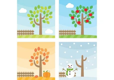 Seasonal Tree Vectors 82753 Vector Art at Vecteezy