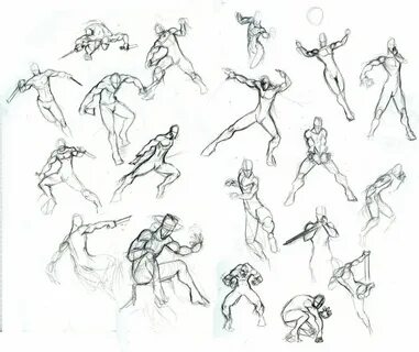 Action poses, Fighting poses, Drawing poses