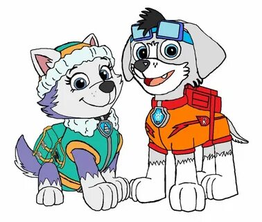 Library of paw patrol vector black and white everest png fil