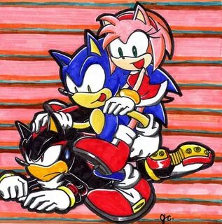 Sonic, Amy, Shadow- Hogpile? by ihearrrtme Sonic and shadow,