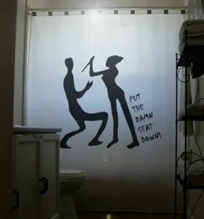 Men Vs Women Funny Shower Curtain Cool Psycho Bathroom Decor
