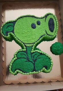 Plants vs Zombies Peashooter Cake Plantas vs zombies cumpleaños, Tortas pla...