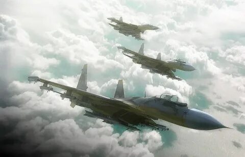 Ace Combat, Yellow Squadron Fighter jets, Fighter planes, Ai