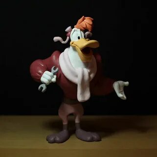 Launchpad McQuack Darkwing Duck Duck Tales Sculpture Toy Car