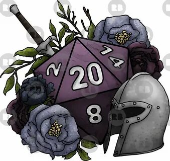 Fighter Class D20 - Tabletop Gaming Dice Sticker by Kiel Che