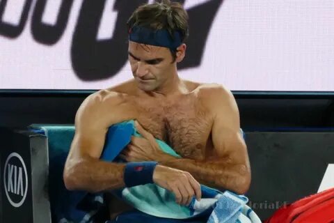 shirtless Swiss maestro, Australia open 2019 Roger Federer ,