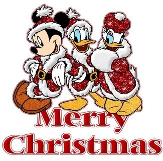 Merry Christmas - Mickey - Donald - Daisy - Gif scintillant 