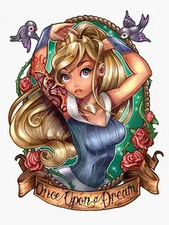 Once Upon A Dream (blue dress) Sticker by Tim Shumate in 202