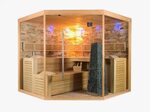 4-Person Traditional Sauna With Glass Walls And Tower Heater