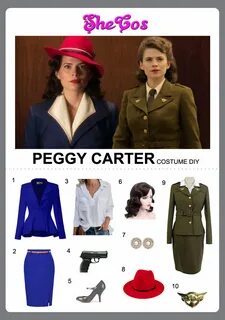 Avengers Captain America Peggy Carter Cosplay Costume Women 