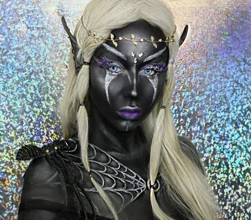 Drow dark elf makeup halloween Daiana Kir https://www.youtub
