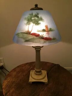 Vintage Hand Painted Lamp Shades