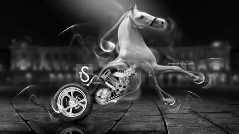 Fantasy White Horse Moto Smoke 2014 el Tony
