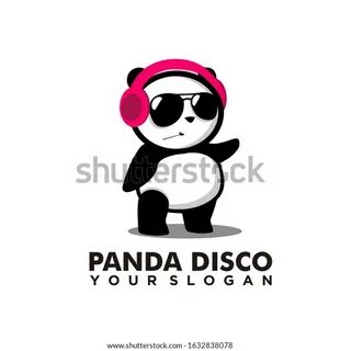 Panda Disco Design Vector Inspiration arkistovektori (rojalt