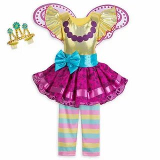 ✔ Disney Fancy Nancy Costume Dress 4pc Set w/ Wings Tiara Gi