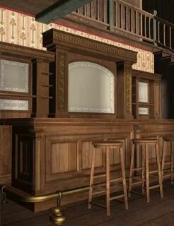 The Old West Saloon Interior 3D Models and 3D Software by Da