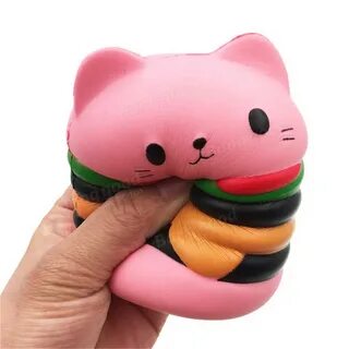 GiggleBread Squishy Cat Burger 10a5cm Slow Rising Soft Anima