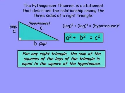 10-4 The Pythagorean Theorem - ppt download